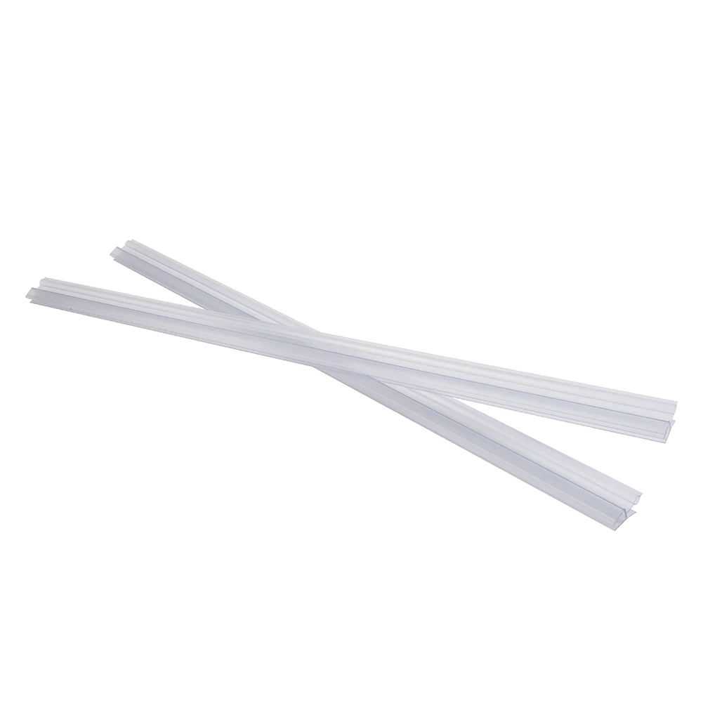 2pcs Shower Screen Seal Strip PVC Door Bath Shower Seal Strips For 6mm Glass 14-23mm Gap Glue-free Waterproof Weatherstrip