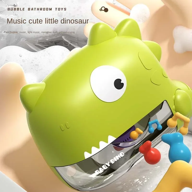 Bubble Shark Baby Bath Toy Funny Toddler Bath Bubble Maker Pool Swimming Bathtub Soap Machine Bathroom Toys for Children Kids 4
