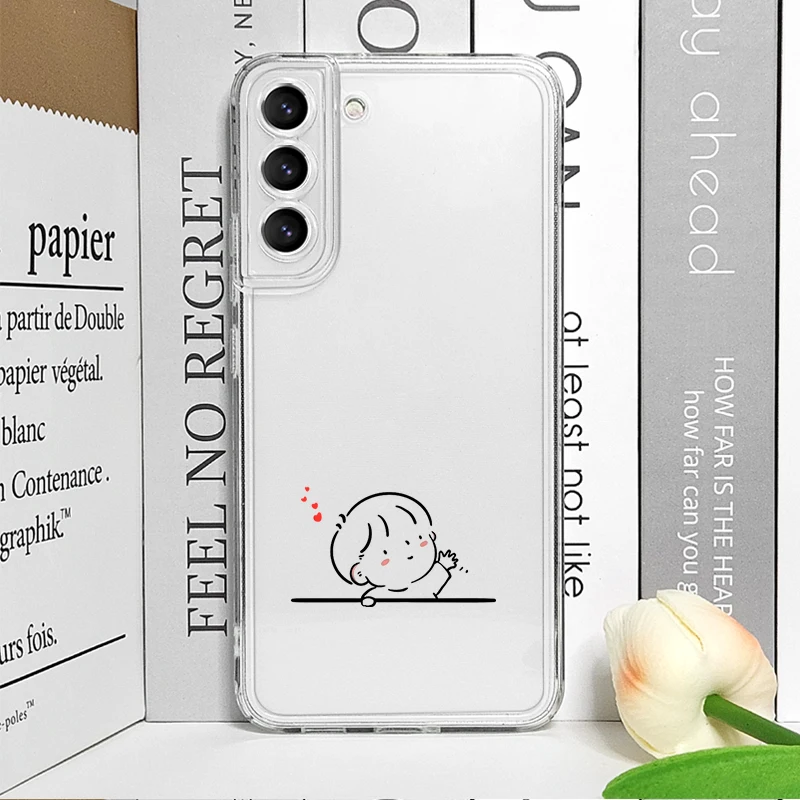 Creative Cute Matching Couple Pattern TPU Soft Phone Case