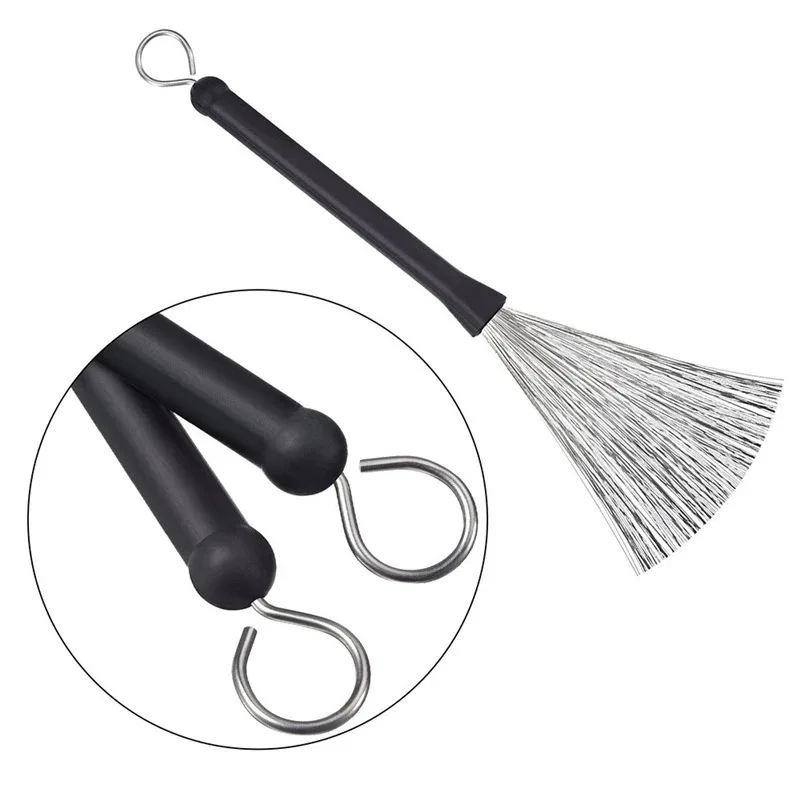 Professional Wire Brushes Drumsticks Drum Accessories Retractable Wavy Drum Brushes Telescopic Percussion