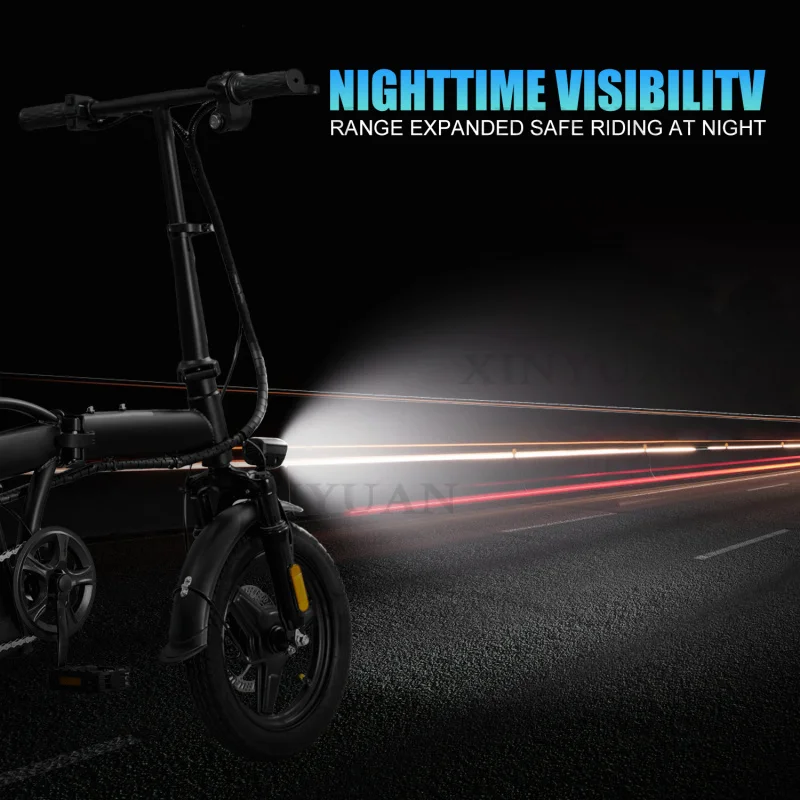 전기 접이식 자전거 Ebike T5 450W 48V 20Mph 접이식 10.4Ah 장거리 14인치 하이브리드 자전거