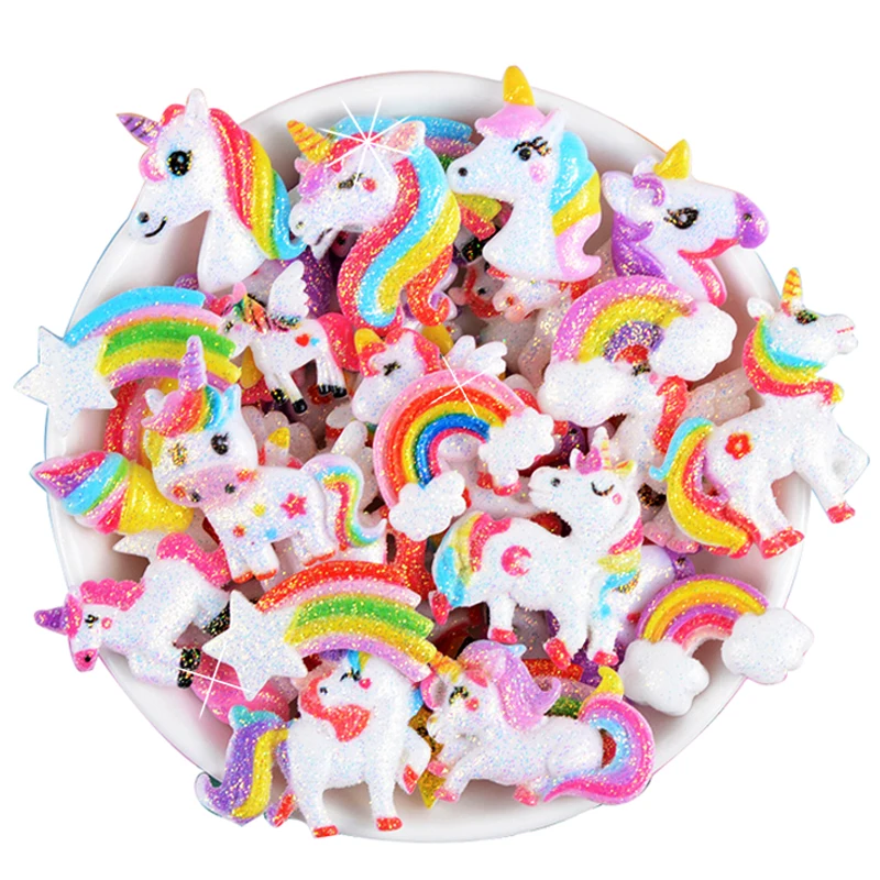 Cabujon Variados De Rina ABS Para Manualidad, Mold Variados De Color De Unicornio