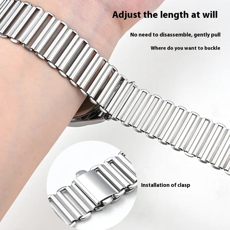 Universal Quick Release Stainless Steel Adjustable Watch Strap Bracelet