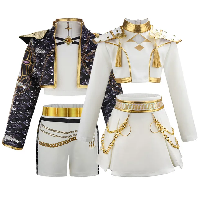 Nouveau K-POP filles ensembles 2026 nouvelle mode enfants costumes enfants vestes pantalons tenues adolescent décontracté printemps vêtements 4-12 ans 1