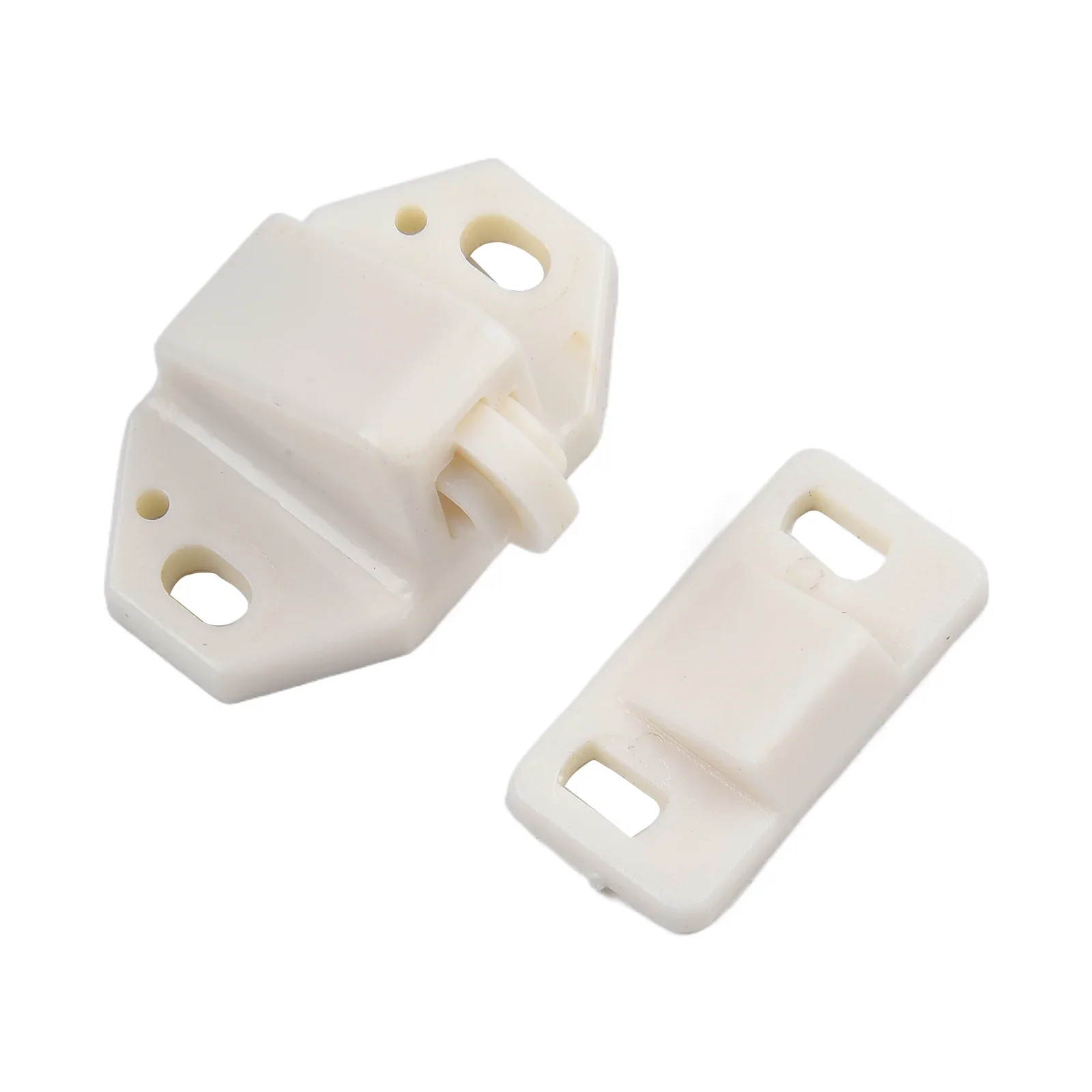 Door Catch Door Roller Catch With ABS Roller Latch Lock Furniture Latch White 5pc Cabinet New