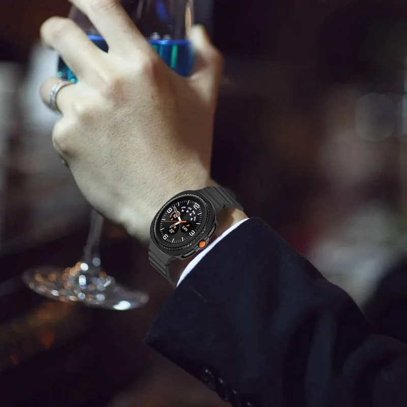 Silicone Band with Protective Case Cover