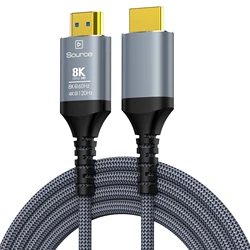 Ultra - High - Speed HDMI Fiber Optic Cable - 8K60Hz, 4K120Hz, 48Gbps Bandwidth - 10M - 32.8FT (H134G - AOC - Gray)