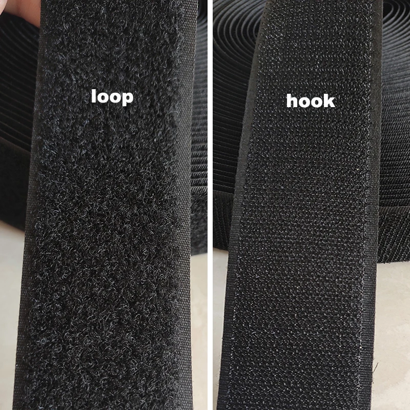 1 Meter Black & White Hook and Loop Fastener Tape - Adhesive Sewing Strips Accessories