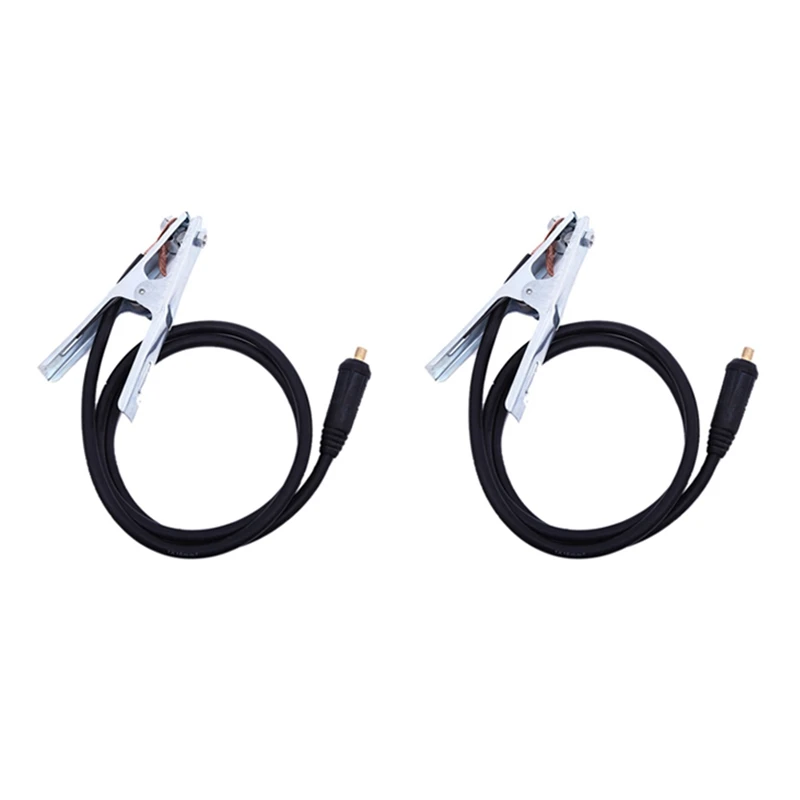 Hot 2X 300A Ground Welding Earth Cable Clamp Clip For MIG TIG ARC Welder 1.5M/ Cable 10-25 Plug Weld Holder