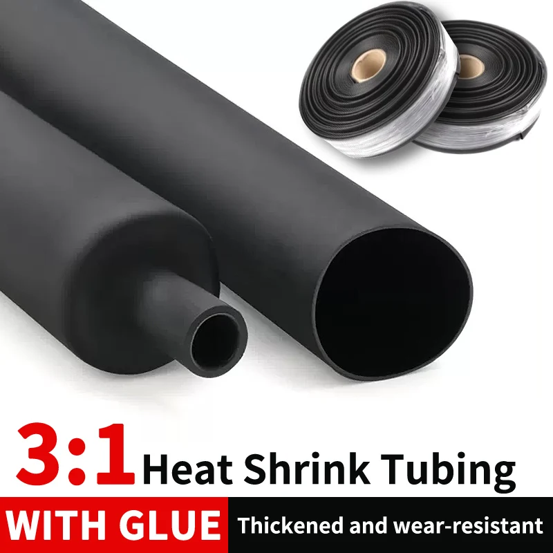 100 Meters/ 10M 3:1 Ratio Adhesive Lined Heat Shrink wrapping Tube kit Insulation Thermoresistant tube