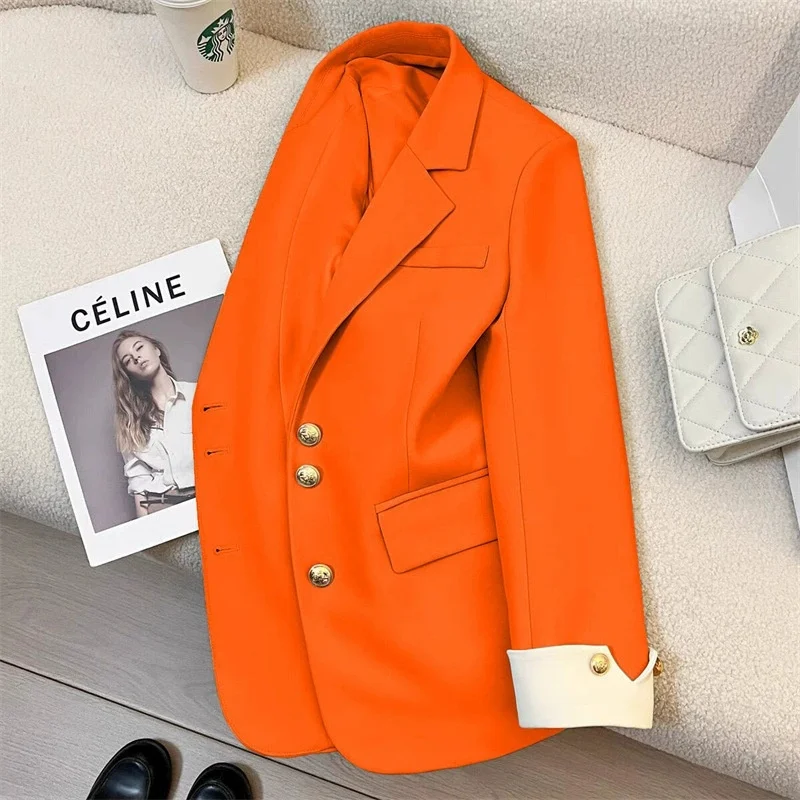 Elegant Commuter Style Women's Blazer Jacket 2025 New Fashion Personality Design Spring Autumn Trendy Clothing Polyester Fabric - Image 4
