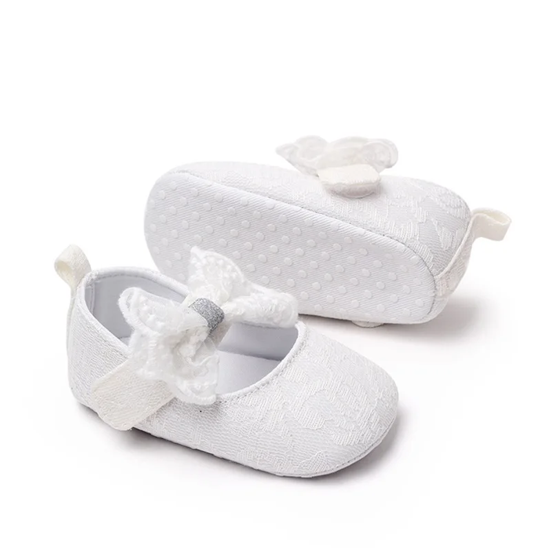 

Infant Baby Girls Shoes Non-Slip Soft Soled Lace Bowknot Flats Toddler First Walker Spring Autumn Princess Shoes