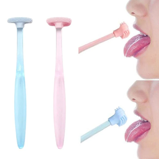  Plastic Tongue Scraper, Travel Portable Freshen Breath Tongue  Brush Cleaner for Oral Care : Health & Household