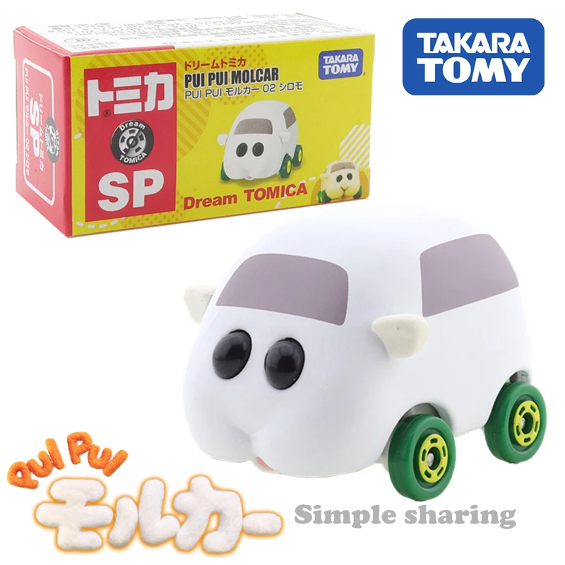 

Takara Tomy Dream Tomica SP Pui Molcar 02 Shiromo, автомобильная игрушка, литые Аниме фигурки, набор миниатюрных моделей жуков