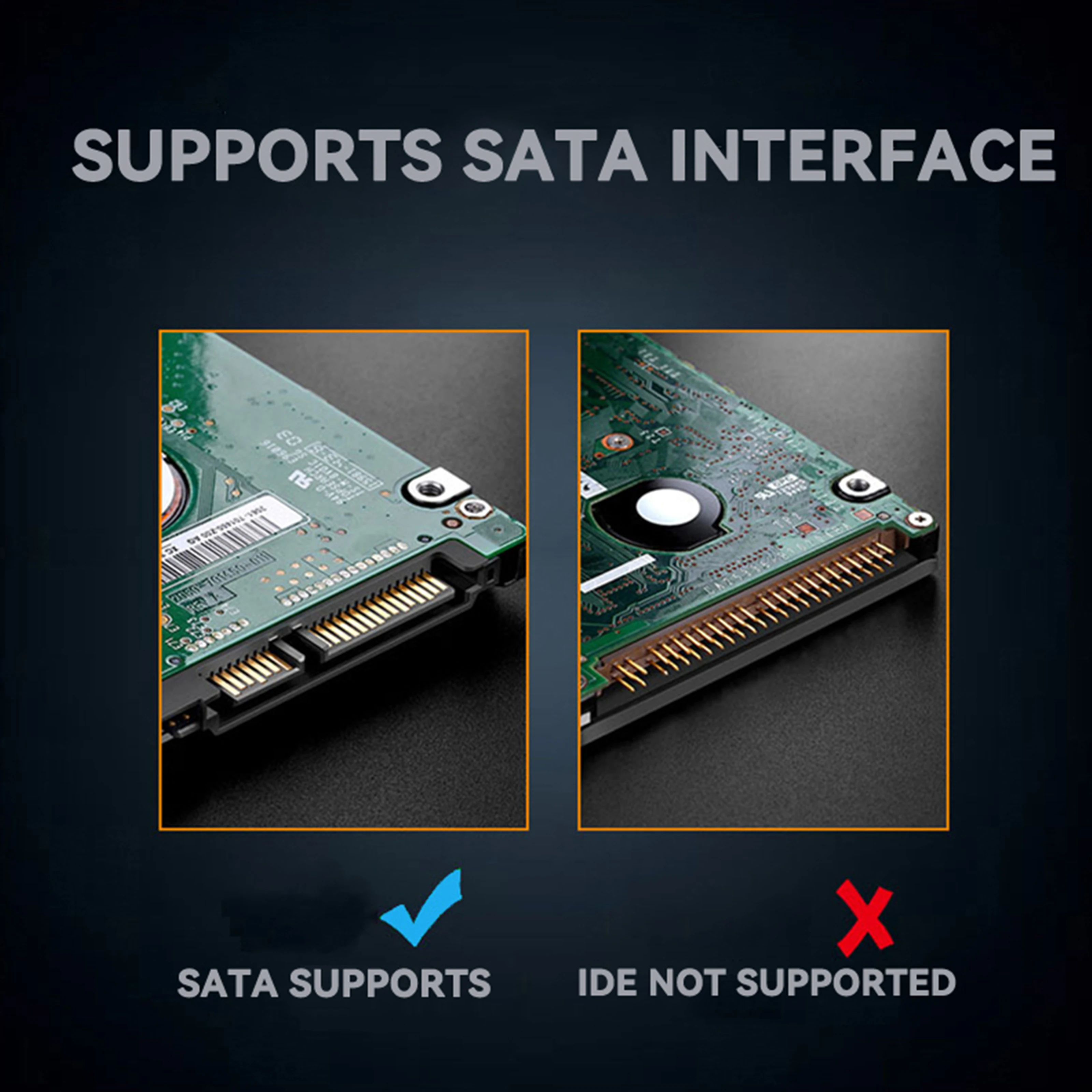 2.5인치 SATA to USB 3.0 외장 하드 드라이브 케이스 툴리스 5Gbps SSD HDD 케이스 모바일 디스크 박스 6TB 지원 노트북 PC용