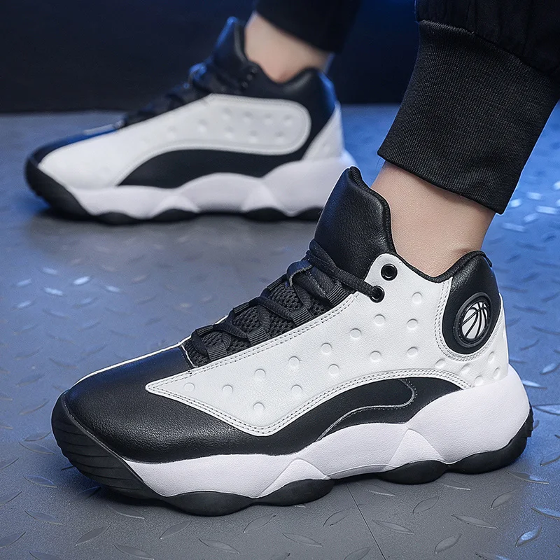 

2023 NEW JD5 PU Leather Mens Basketball Shoes For Men High-Top Sneakers Sport Shoes Anti-Slip Big Size 47 48