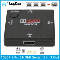 LccKaa 3 Port HDMI Switch 3 input 1 Output  Female to Female HDMI Switcher Splitter Box Selector For HDTV 1080P VIdeo Switcher