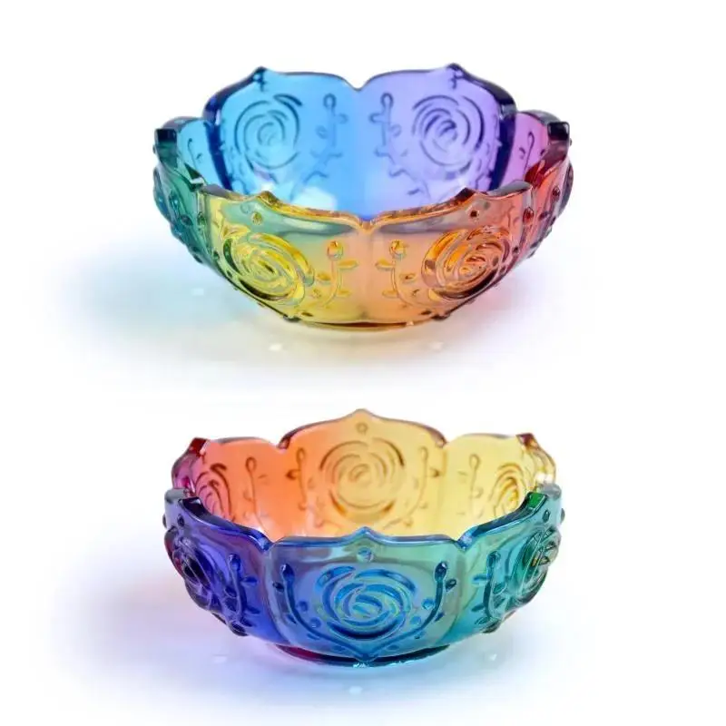 Handmade Silicone Molds Rose Lotus Shape Receptacle Bowl Mold DIY Crystal Glue Epoxy Resin Rose Lotus Storage Bowl Accessories