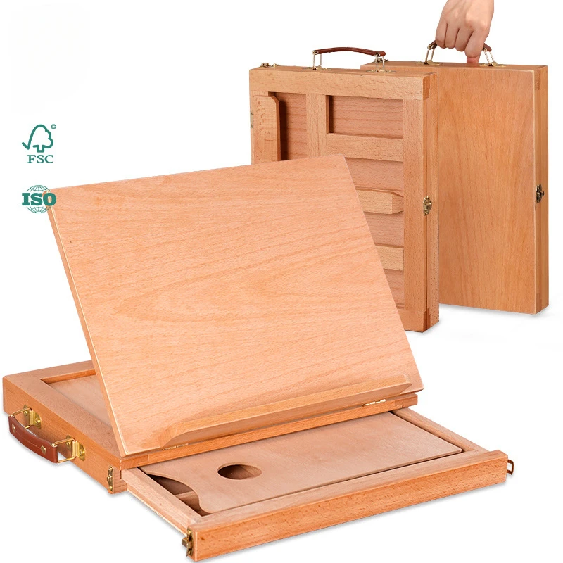 Foldable Desktop Easel Wooden Portable for Student Artist Beginner Sketching and Painting Exhibition Stand