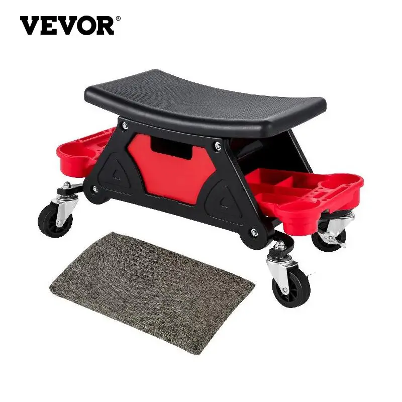 Vevor Garage Mechanic Brake Stool 3 Storage Trays With Seat Cushion