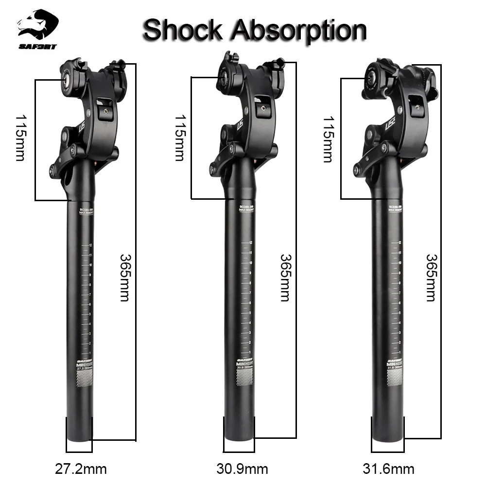 

SAFORT Mountain Bike Suspension Seatpost 27.2 30.9 31.6mm Shock Absorber Aluminum Alloy Material Four-link MTB Dropper Seat Post