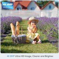 Ctronics réel 4K caméra de Surveillance extérieure 5Ghz Wifi 8MP 3840x2160P couleur Vision nocturne caméra IP de sécurité 360 suivi automatique 2