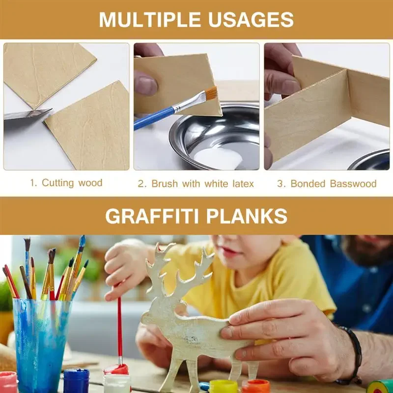 미완성 베이스우드 시트 천연 나무판 얇은 합판 판재 자작나무 목재 조각 DIY 그림 그리기 공예용