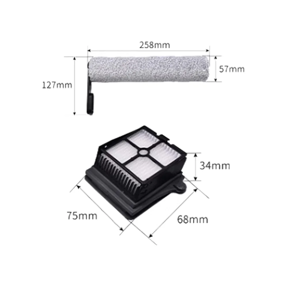 Kit d'accessoires pour aspirateur Tineco One Floor S7/S7 PRO, brosse à  rouleau, filtre HEPA, sans fil - AliExpress