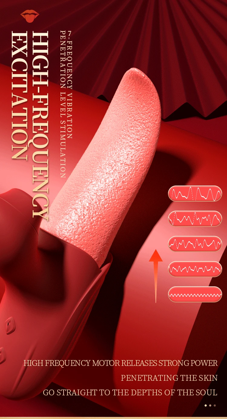 Realistic Licking Tongue Rose Vibrator for Women 7 Speeds Nipples Clitoral Stimulation Sucking Sex Toys for Adult Female Couples