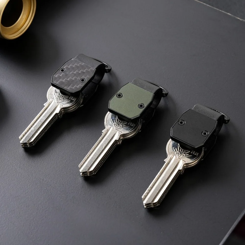 New Mini Key Organizer Holds 2-6 Keys Black Green Keys Case Aluminum Alloy Key Chain for Universal Size 4