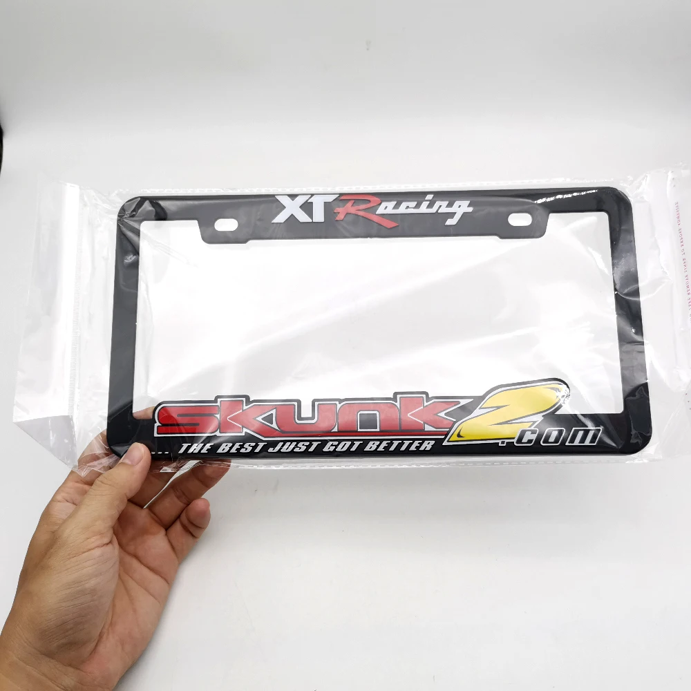 62 Styles JDM Racing Car Styling Car License Plate Frame Decoration Accessories For USA Standard Auto Number Plate Frame License Plate Frame