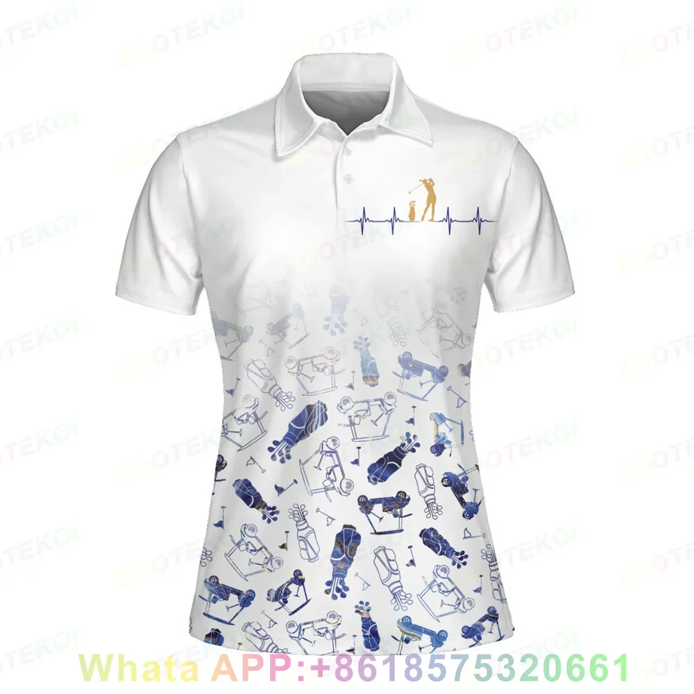 Short Sleeve Women Polo Shirts Cool Printing Lapel For Female Golfers Badminton Volleyball Table Tennis Sports Quick Dry T-shirt