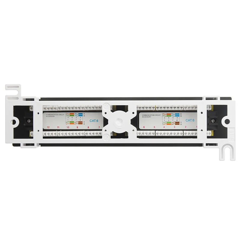 Network Tool Kit 12 Port CAT6 Patch Panel RJ45 Networking Wall Mount Rack with Wall Mount Bracket - 5