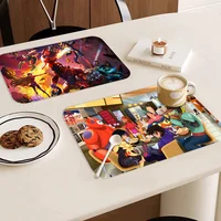B-Big H-Heros movie Kitchen Tableware Dish Drying Mats Desk Drain Pad Heat Resistant Counter Top Mat Non-slip Draining Placemat 2