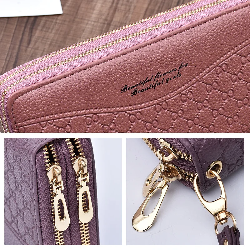 Women Wallet Long Style Large Capacity Double Zipper Clutch Wallet Female Double Layer Handbag Purse Card Holder