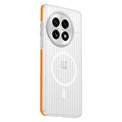 Matte Clear Magnetic Hard Frame Case with Color Protection and Magsafe Compatibility for Plastic (Orange)