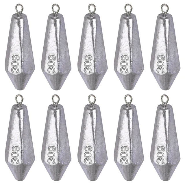 6/8/10pc Drop Shot Casting Sinkers Kit Hexagonal Shape Lead Sinker