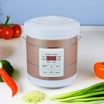 미니 자동차 밥솥, 전기 고속 가열 도시락 박스, 수프 죽 요리 기계, 음식 스티머 워머, 1.6L, 12V, 24V, 자동차 트럭