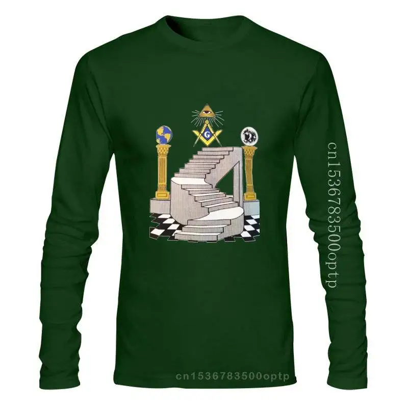Mens Clothing Freemason T Shirt Masonic Apparel Colorful Masonic Steps