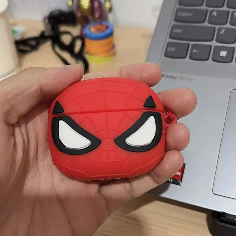 Spider-Man 3D Cartoon Silicone Shockproof Earphone Case