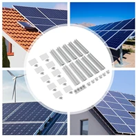 Kit de support de panneau solaire, feuille trapézoïdale en aluminium pour toit plat, connexion de 2 modules solaires, capacité de charge de 50kg 5