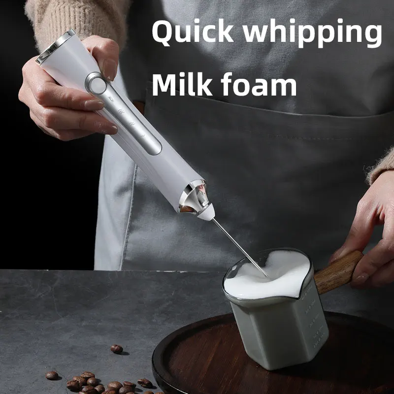 USB Electric Milk Frother,Coffee Maker Blender,Kitchen Mini Wireless Egg Beater,HUand Cream Mixer,Automatic Rotary Whisk Stirrer 3