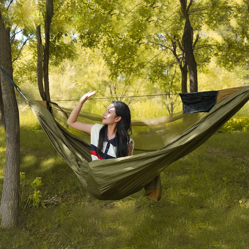 Camping Hammock Single Portable Hammocks ,Great for Outdoor,Indoor,Camping,Portable for Travel/Backpacking/Beach/Backyard 2