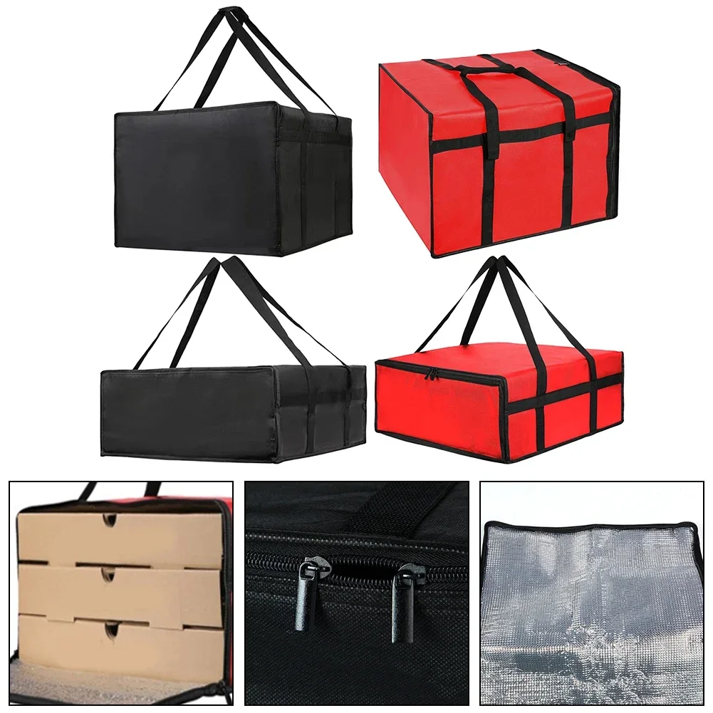 1pc Pizza Delivery Bag Waterproof Non-woven Fabric Insulated Pizza Delivery Bags Grocery Food Bag Portable Replacement Parts 3