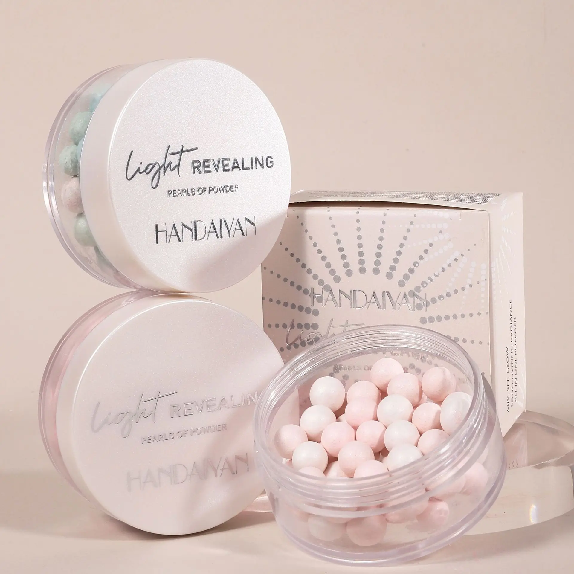 Handaiyan 5 Color Setting Loose Powder Ball Highlight Contouring Pearl Long-lasting Oil Control Powder Stick Makeup Cosmetics setting powder loose powder face powder contouring powder