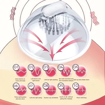 Breast​ Enlargement Massage Nipple Stimulation Licking Vagina Clitoris Vacuum Sucker Famale Masturbator Vibrator Sex Toys Women 5