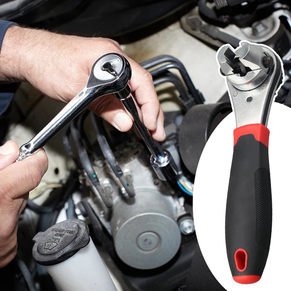 

Multifunctional Adjustables Ratchet Wrench High Hardness Auto Repair Sleeve Tool For Home Pipe Repair
