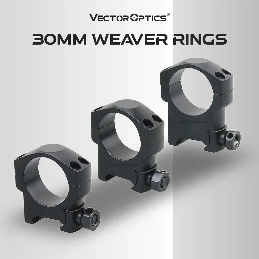Rifle Scope Mount Ring Vector Optics Tactical Mark 30mm High Profile 31mm 1.2 Inch from Base Picatinny Weaver Bracket 21mm Black Matte