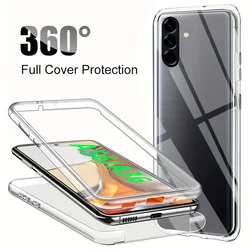 360 - Degree Full Cover Transparent Protective Phone Case - Galaxy A42 5G (Clear)