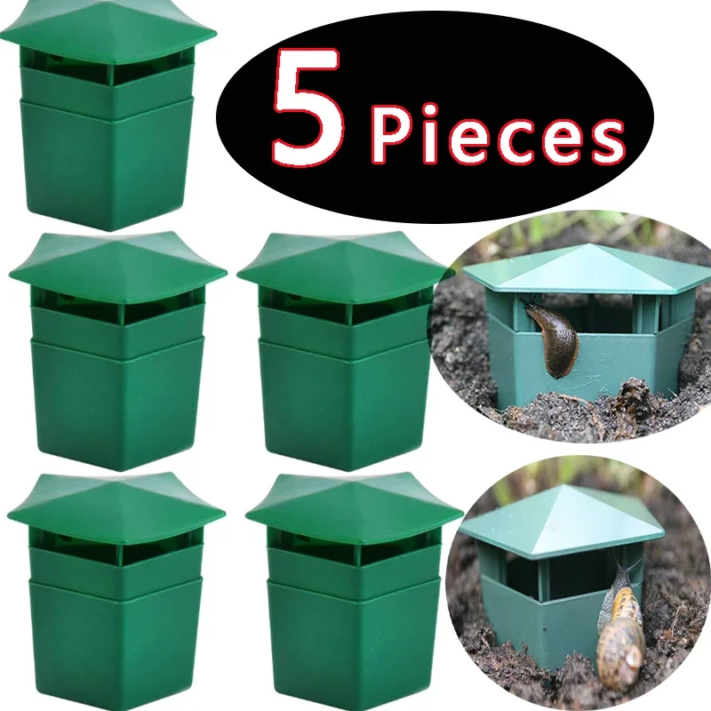 

5Pc Animal Pest Repeller Gintrap Tools Slug House Snail Trap Catcher Snail Cage Garden Farm Protector Eco-friendly Pests Reject